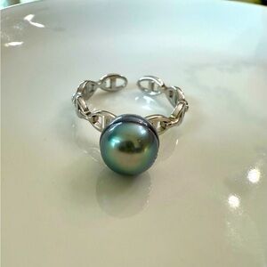 Seawater Black Tahitian Ring